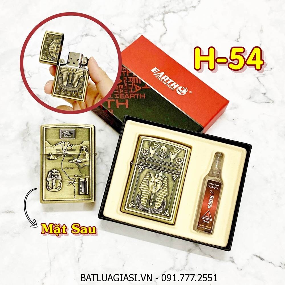 BÂT LỬA ZIPPO AI CẬP 2 MẶT HÌNH NỔI (CÓ HỘP VÀ XĂNG) H-54