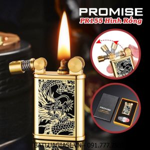 BẬT LỬA XĂNG ĐÁ PROMISE PR155 HÌNH RỒNG (FULLBOX) - (XÀI XĂNG)