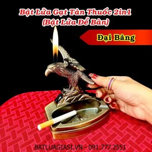 BẬT LỬA GẠT TÀN THUỐC 2IN1 HÌNH ĐẠI BÀNG (BẬT LỬA ĐỂ BÀN) (FULLBOX) - (XÀI GAS)