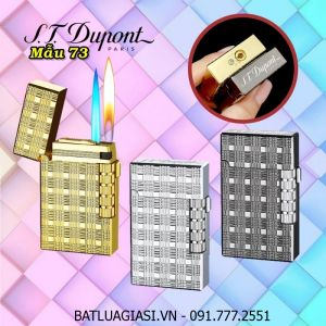 BẬT LỬA DUPONT 2 CHẾ ĐỘ LỬA VÂN CARO M-73 (S.T. DUPONT) - (XÀI GAS)