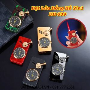 BẬT LỬA KHÈ ĐỒNG HỒ 2IN1 DH-639 - (XÀI GAS)