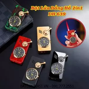BẬT LỬA KHÈ ĐỒNG HỒ 2IN1 DH-639 - (XÀI GAS)