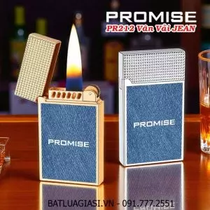 BẬT LỬA XĂNG ĐÁ PROMISE PR212 VÂN VẢI JEAN - (XÀI XĂNG)