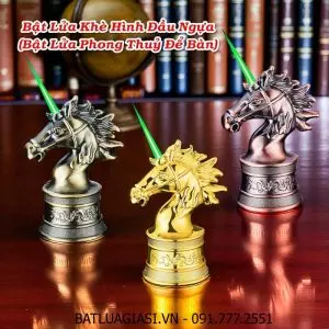 BẬT LỬA KHÈ HÌNH ĐẦU NGỰA (BẬT LỬA ĐỂ BÀN) (FULLBOX) - (XÀI GAS)