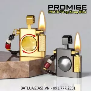 BẬT LỬA XĂNG ĐÁ PROMISE PR216 VÒNG XOAY MINI - (XÀI XĂNG)