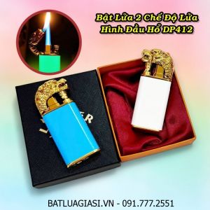 BẬT LỬA 2 CHẾ ĐỘ LỬA HÌNH ĐẦU HỔ DP412 (DẠ QUANG PHÁT SÁNG) (CÓ HỘP) - (XÀI GAS)