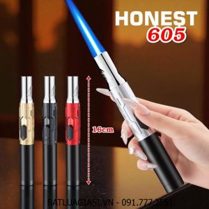 BẬT LỬA KHÈ HONEST 605 (KIM LOẠI) FULLBOX - (XÀI GAS)