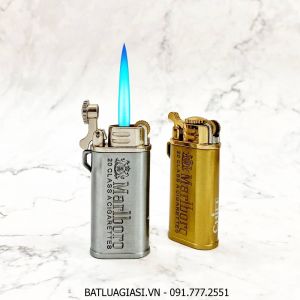 BẬT LỬA KHÈ GAS ĐÁ RÃNH TAY CHIEF CF220C LOGO MARLBORO (KIM LOẠI) - (XÀI GAS)
