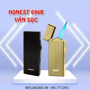 BẬT LỬA KHÈ HONEST 696B VÂN SỌC - (XÀI GAS)